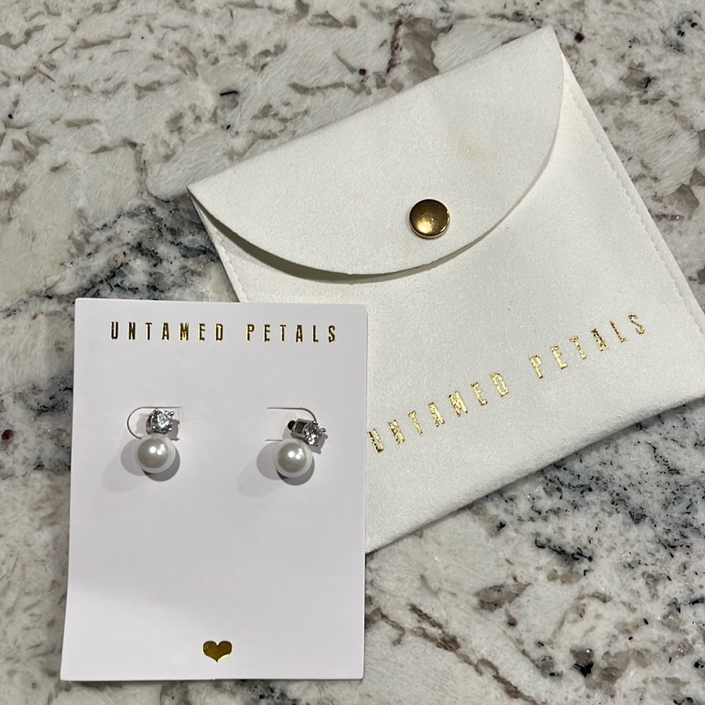 Untamed petals bridal earrings